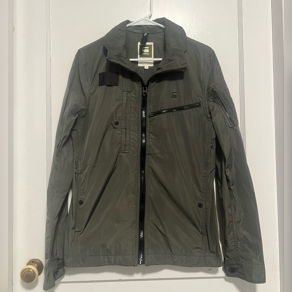 G-Star Raw Original Cargo Line Timor Biker Overshirt Moto Jacket Size M LIKE NEW - Picture 1 of 4